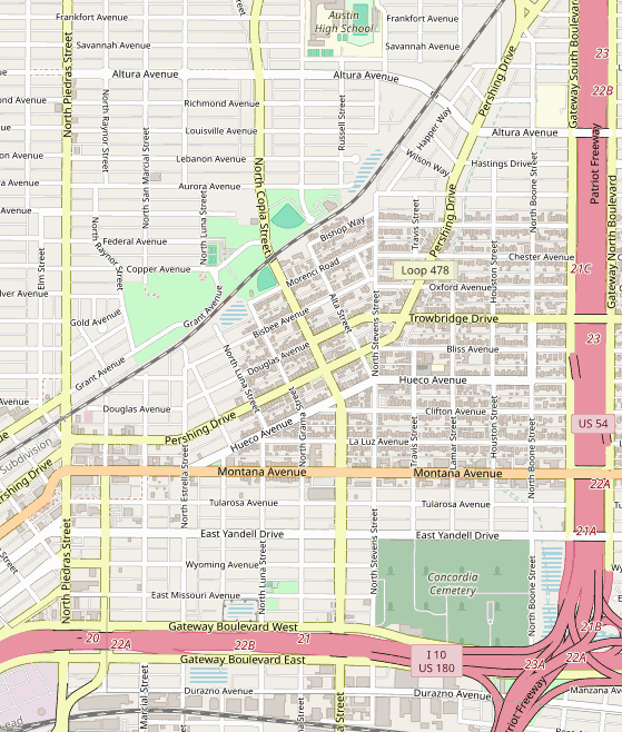 Club location map
