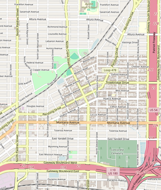 Club location map