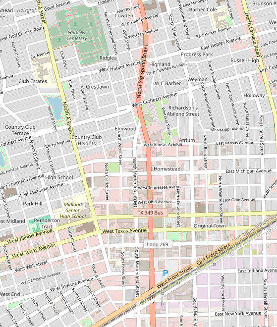 Club location map